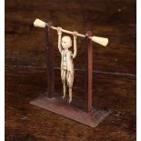 A Small 19th Century Prisoner of War Carved Bone Acrobat.