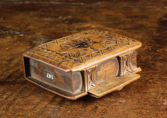 A Charming 18th Century Carved Fruit or Boxwood Snuff Box in the form of a book. - Image 4 of 5