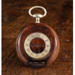 An Early 20th Century Novelty Treen Snuff Box in the form of a Pocket Watch.