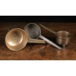 Three 18th Century Skillets: The largest being a two pint West Country skillet by Robert Street and