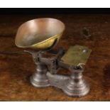 An Unusual Set of 19th Century Cast Iron Miniature Snuff Scales with brass pans,