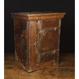 A Small Early 17th Century Joined Oak Cupboard (probably converted from a larger piece).