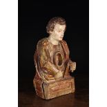 A 16th Century Spanish Carved & Polychromed Reliquary Bust.