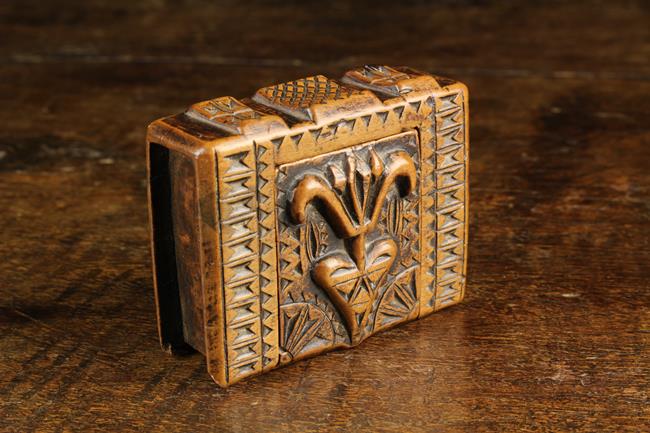 A Charming 18th Century Carved Fruit or Boxwood Snuff Box in the form of a book. - Image 2 of 5