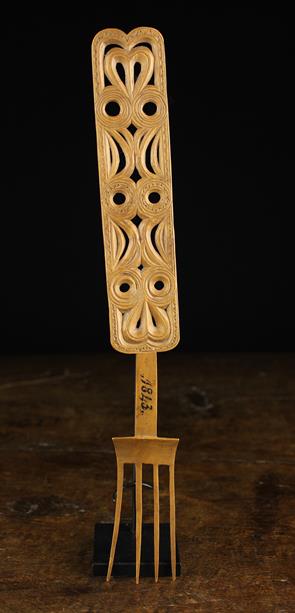 A Rare 19th Century Welsh Treen Love Fork.