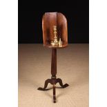 A Rare Late 18th/Early 19th Century Oak & Elm Tripod Candle-stand with draught guard.