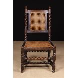 A Carolean Style Caned Walnut Side Chair, attributed to the Thames Valley Circa 1670-90.