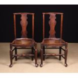 A Pair of Early 19th Century Elm Side Chairs.