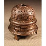 A Late 17th/Early 18th Century Pierced Copper Brazier with chased Repoussé decoration.