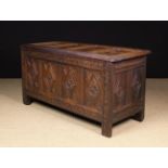 A 17th Century Joined Oak Coffer.