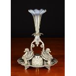 A Victorian Silver Plated Desk Tray/Epergne by James Dixon Sheffield.