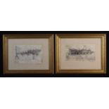 A Pair of Gilt Framed Etchings of London Bridges by Maurice V Walter,