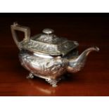 A Large Regency Irish Silver Teapot with Dublin assay marks for 1828 with punch mark for James