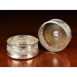 A Pair of Impressive Silver William IV Wine Coasters with Howard,