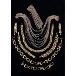 A Collection of Gold-coloured Jewellery to include; A necklace and matching bracelet by Aquascutum,