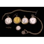 Two Victorian Silver Pocket Watches (A/F): One hallmarked London 1886 with James William Benson