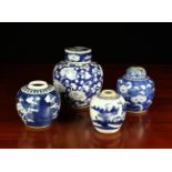 A Group of Four Blue & White Oriental Ginger Jars.