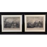A Pair of Framed French Miliatary Engravings by Charon after Martinet;