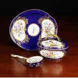 An 18th Century Vincennes Porcelain Lidded Tureen on Stand with Sifting Ladle.