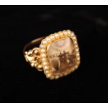 An 18th/Early 19th Century Gentleman's Continental Gold Memorial Ring.