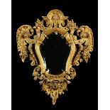 An Early 19th Century Carved Giltwood Girandole Mirror.