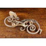 A Decorative Antique Wrought Iron Wall Sconce.