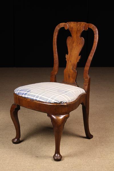 A Queen Anne Walnut Side Chair. - Image 2 of 3