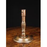 An Early 19th Century Turned Treen Candlestick.