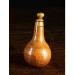 A Small Gourd Bottle with Scrimshaw Decoration.