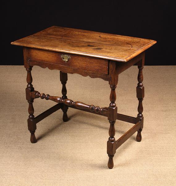A Joined Oak Side Table, Circa 1700.