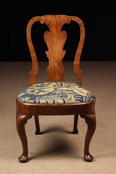 A Queen Anne Walnut Side Chair. - Image 3 of 3