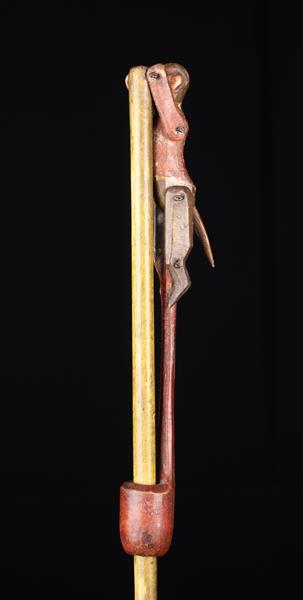 A Small 19th Century Folkart Treen Toy carved and painted in the from of an acrobatic monkey with - Image 3 of 4