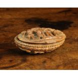 A Fine 18th Century Cocquilla Nut Snuff Box .