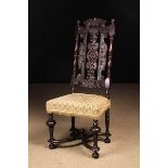 A Fine Late 17th Century Daniel Marot Inspired Carved Walnut Side Chair.