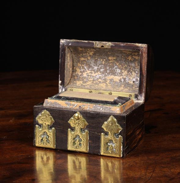 A 19th Century Colonial Coramandel Match/Strike "Go to Bed" Casket. - Image 2 of 2