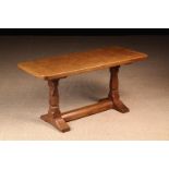 A Small Carved Oak "Mouseman" Table.