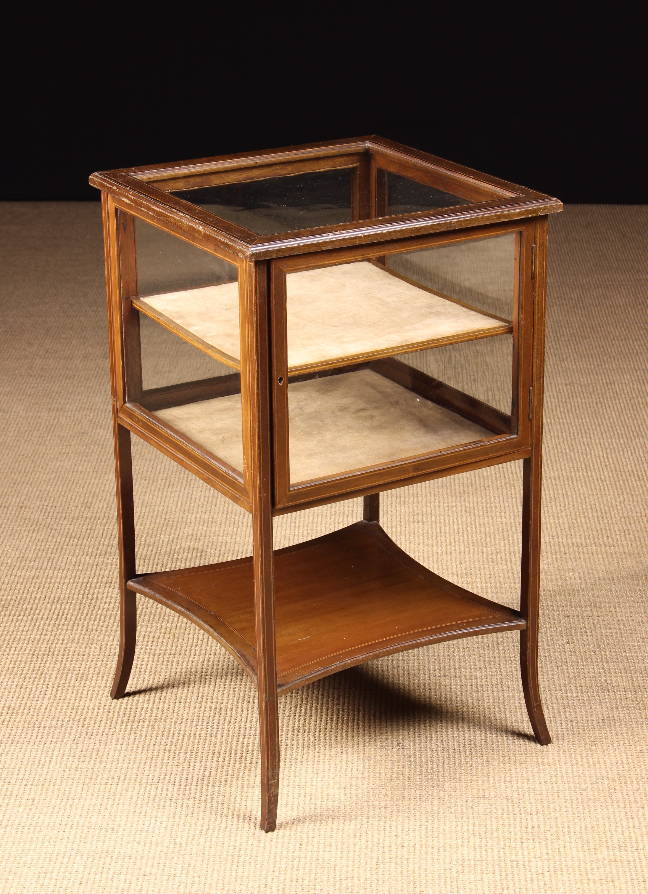 A Small Edwardian Inlaid Mahogany Display Cabinet.