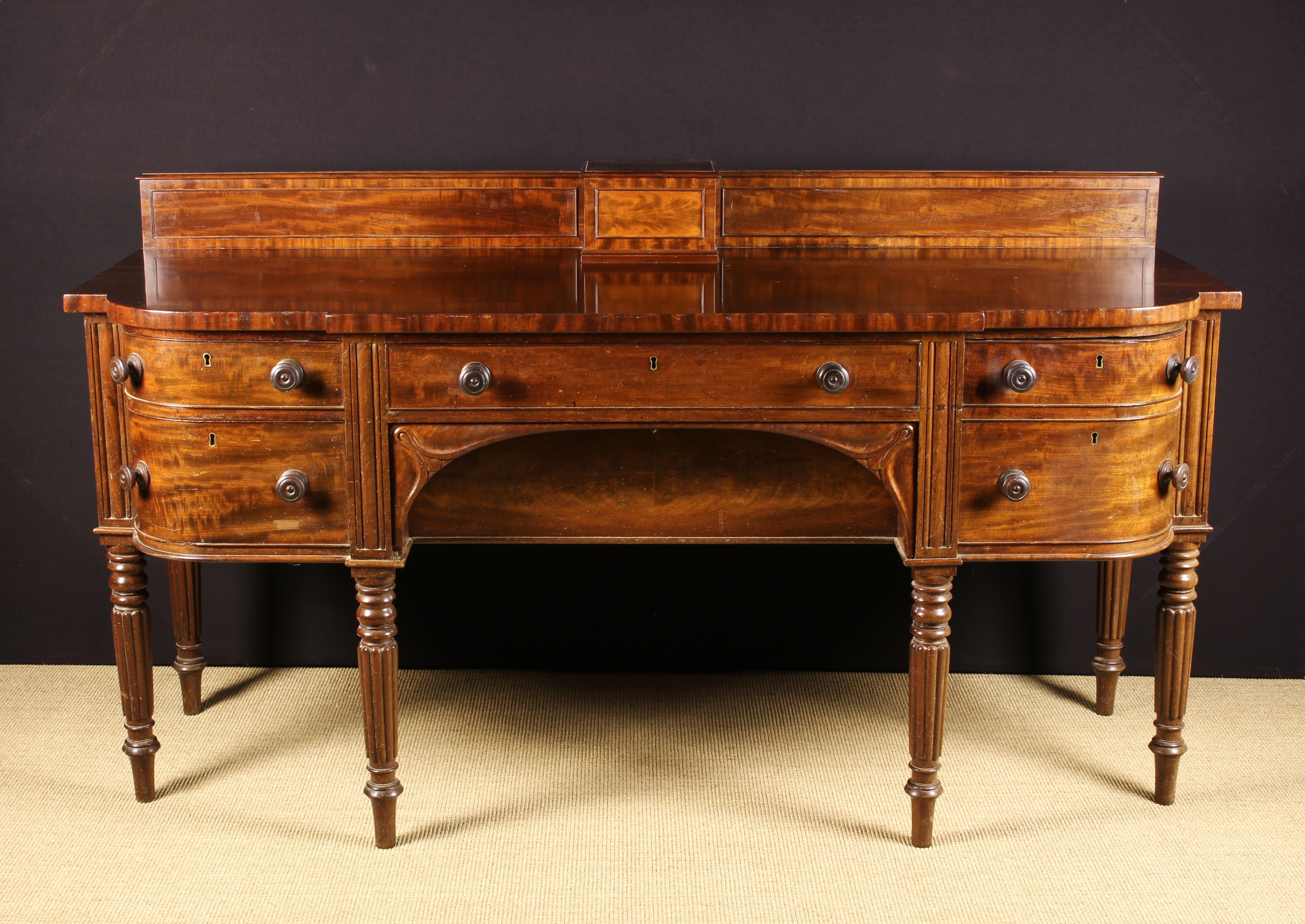 A Fine 19th Century Mahogany Break-front Sideboard in the manner of Gillows.