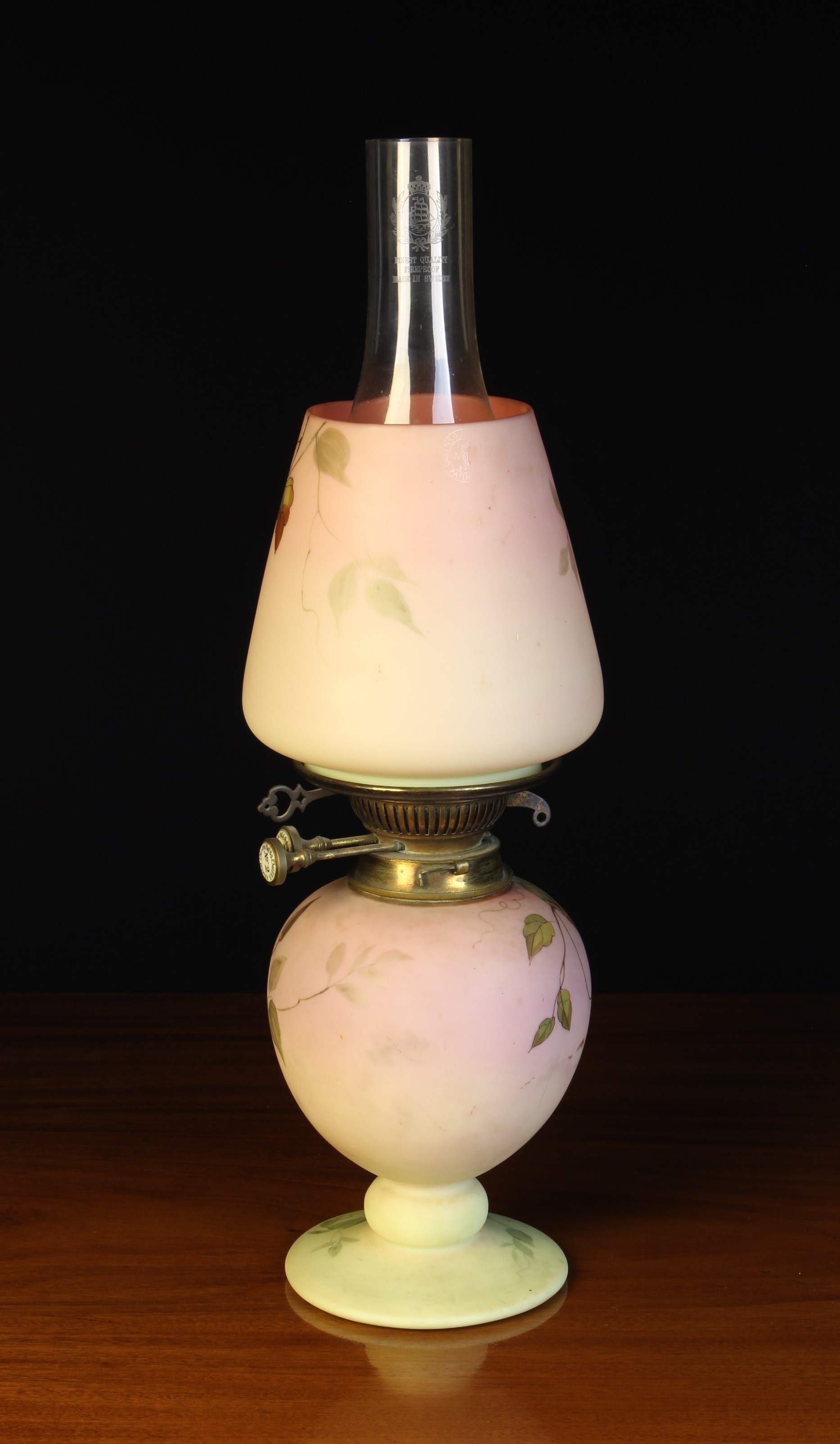 A 19th Century Burmese Glass Oil Lamp. - Image 3 of 3