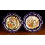 A Pair of 20th Century Vienna Style Cabinet Plates.