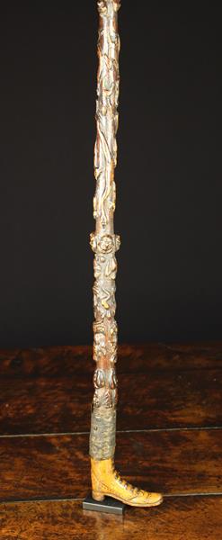 A 19th Century Folk Art Walking Stick. - Image 3 of 5