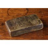 A George III Pressed Horn Snuff Box of rectangular from.