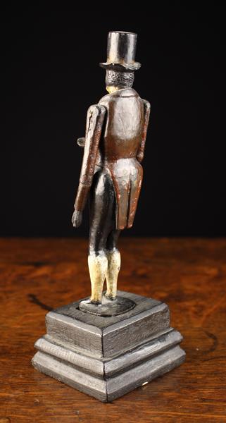 A Fabulous & Rare 19th Century Sailor-carved & Painted Figure of a Black Gentleman depicted with - Image 4 of 11