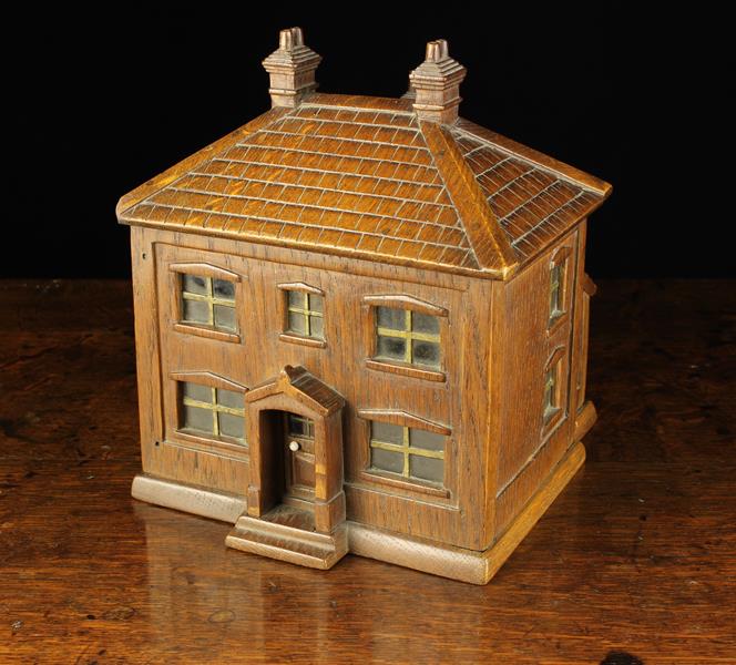 A Fabulous 19th Century Architectural Model of a House worked in intricate detail, with tiled roof,