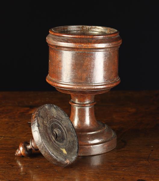 A 19th Century Turned Oak Tobacco Jar. - Image 2 of 2