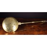A Rare Late 17th Century Brass Warming Pan.