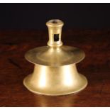 A Large 17th Century Brass Capstan Candlestick.