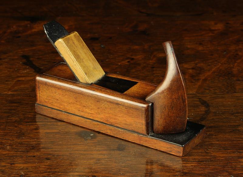 A Late 19th/Early 20th Century Mahogany & Ebony Snuff Box in the form of a carpenter's plane, - Image 4 of 4