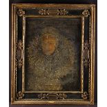 A 17th Century Italian Oil on Canvas: Portrait dated 1620 depicting Francisca De Levula wearing a