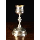 A Late 18th Century Spanish Silver Chalice with marks for Barcelona and maker's initials SA.